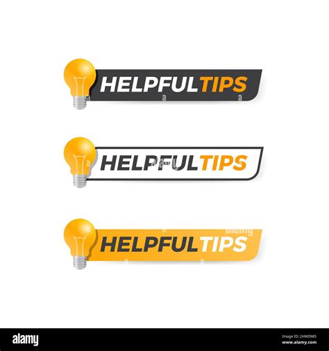 Helpful Tips Vector Label Set Stock Vector Image And Art Alamy