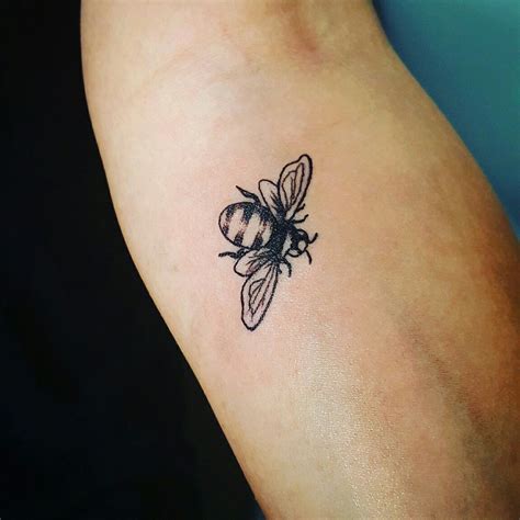 Super Tiny Little Bumblebee Small Forearm Tattoos Tattoos Forearm