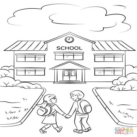imagenes para colorear de dependencia de una escuela | PEDAGOGÍA