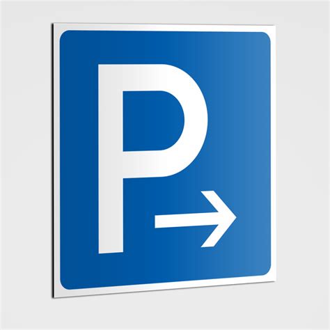 Schilder für absolutes und eingeschränktes halteverbot und parkverbotsschilder im online shop. Parkplatz Pfeil nach rechts Schilder, Parkplatz