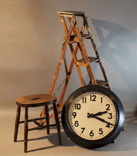Antiques Atlas Large Factory Clock By Smiths In A Metal Frame