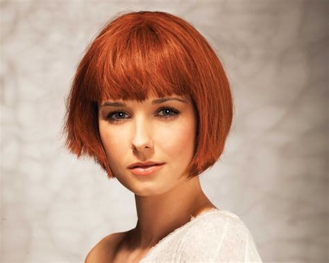 Astonishing Chin Length Bob With Bangs Png Galhairs