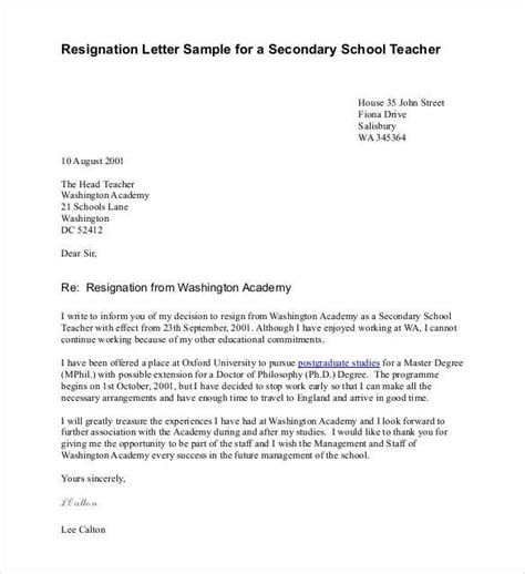 Address it to your line manager begin with a statement of intent, for example: FREE 14+ School Resignation Letter Samples & Templates in ...