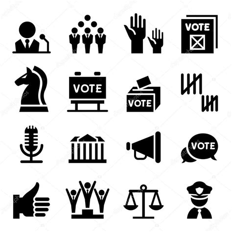 This symbol doesn't seem to be relevant for a search engine. Democracy icon set vector illustration symbol — Stock ...