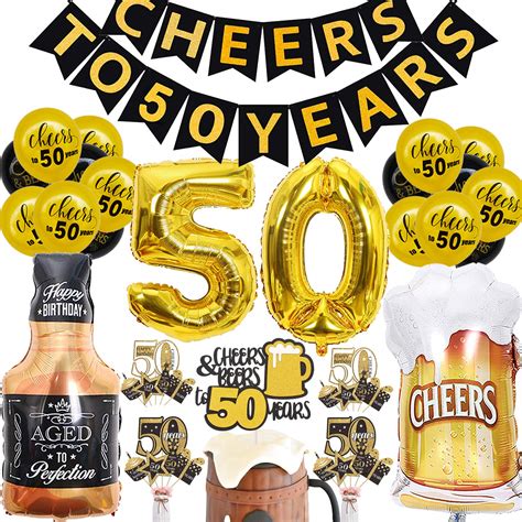 Buy 50th Birthday Decorations Kit Cheers To 50 Years Banner Balloon