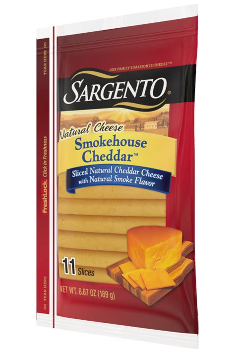 Sargento Sliced Smokehouse Cheddar Natural Cheese 11 Slices Sargento