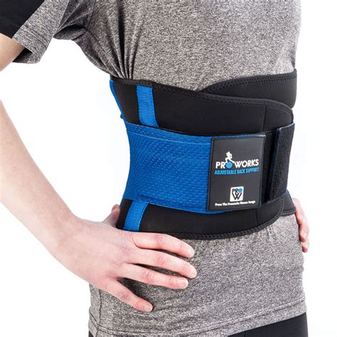 Proworks Adjustable Neoprene Lower Back Lumbar Waist Support Belt Brace