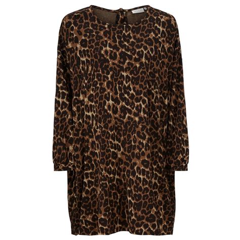 Masai Clothing Gunille Leopard Print Jersey Tunic In Monks Robe