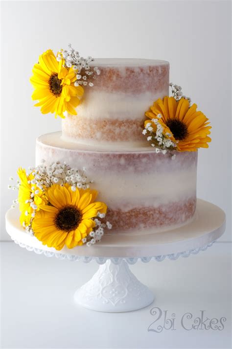 Sunflower Naked Cake Cakecentral Com Fine Foods