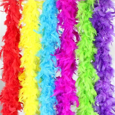 Buy Wxboom 6pcs 2m 6 6ft Colorful Party Feather Boa Turkey Feather Boa For