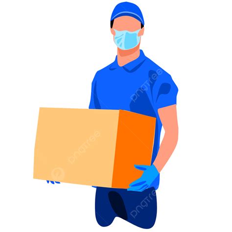 Delivery Box Clipart Vector Delivery Man With Box Delivery Man Safe