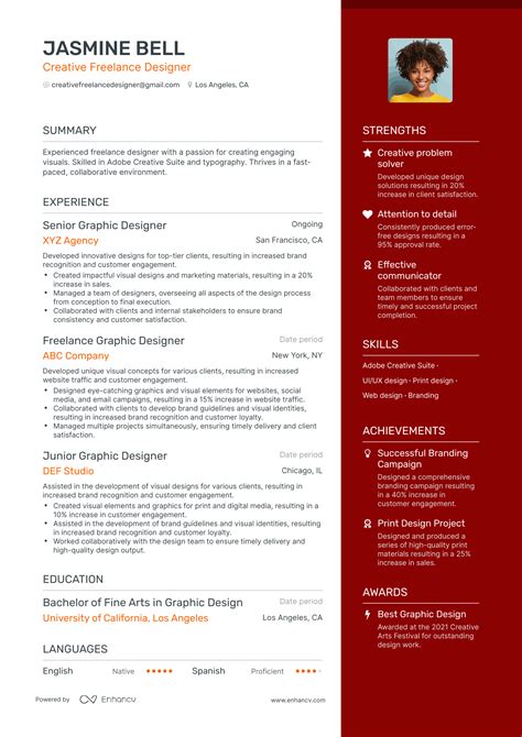5 Freelance Designer Resume Examples And Guide For 2023
