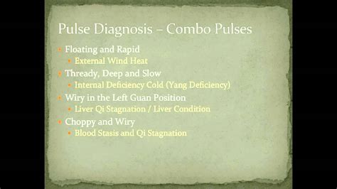 Pulse Diagnosis Combo Examples 2 Thready Deep And Slow Wiry And