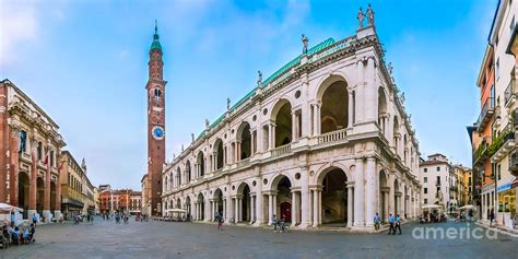 Famous Basilica Palladiana With Piazza Dei Signori In Vicenza Italy