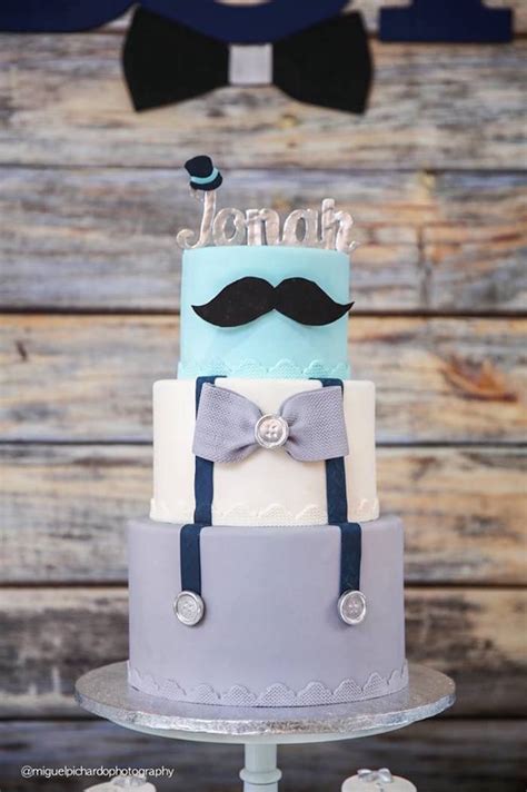 A darling little gentleman cake Kara's Party Ideas Little Man Baby Shower | Kara's Party Ideas