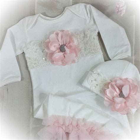 newborn girl take home outfit ivory layette gown cap with etsy españa palo de rosa ropa