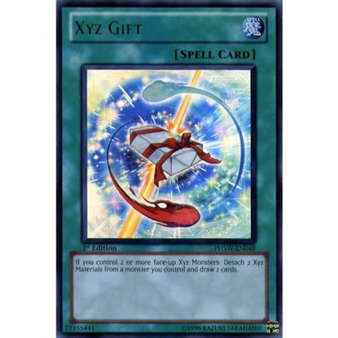 Tcg cards contained in &#34;speed duel starter decks: Xyz Gift PHSW-EN049 1st Edition Yu-Gi-Oh! Card