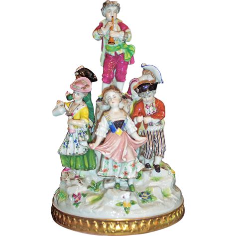 Adorable Dresden Porcelain Figurine Group - signed. : KC's Antiques ...