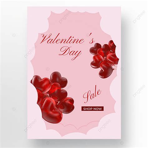 Valentines Day Poster Pink Background Template Download On Pngtree