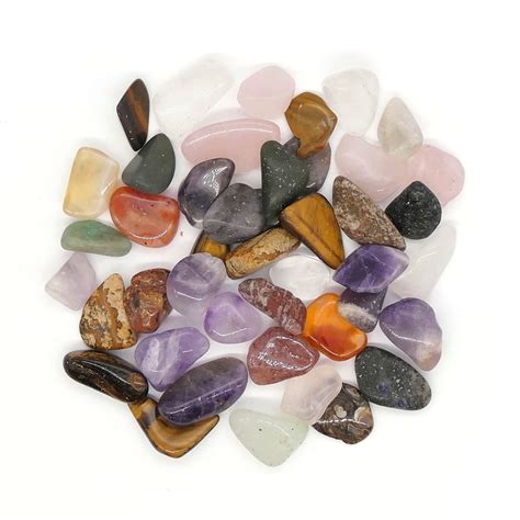 Polished Semi Precious Gemstones Small Tumblestones Mix 100g Beads
