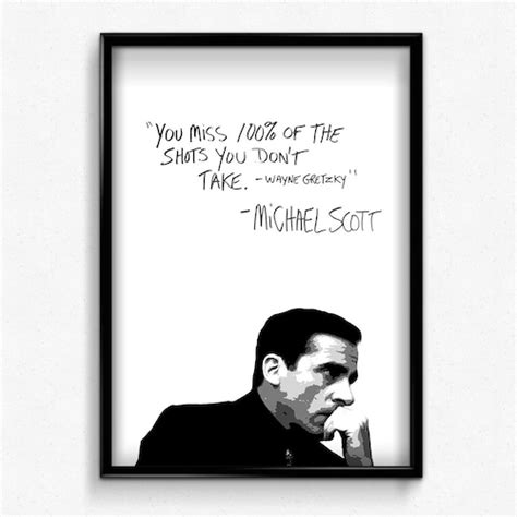 Michael Scott Quote The Office Tv Show Printable Wall Art Etsy