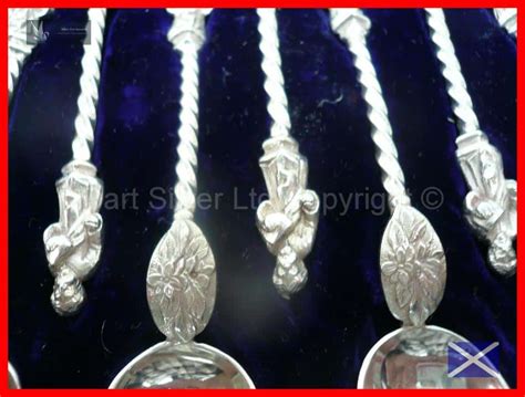 Silver Apostle Spoons Set Of 12 John Newton Mappin Sheffield 1885