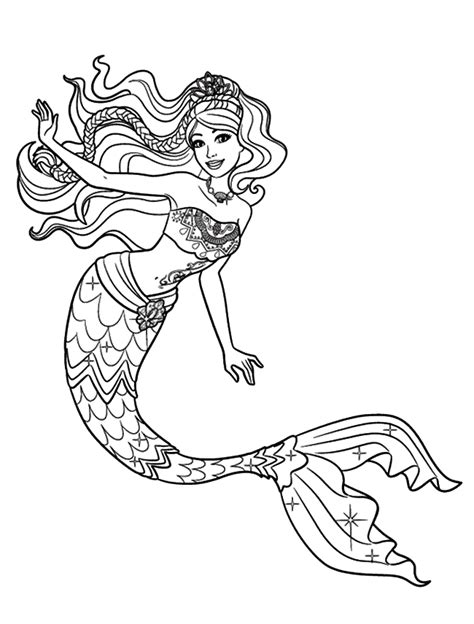 Disegni Da Colorare Sirena Elegante