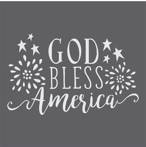 God Bless America 2 Craft Stencil