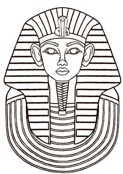 King Tut Coloring Page Free Drawing Board Weekly Egyptian Drawings