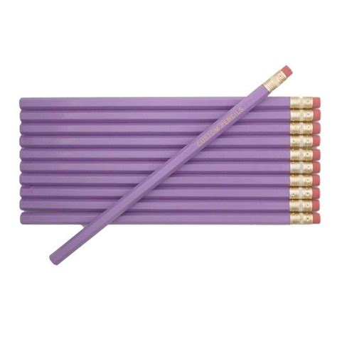 Light Purple Custom Pencils 10 Personalized Pencils Name Pencil