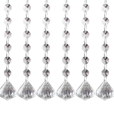 Buy Free Shipping 6 Strands Acrylic Crystal Clear