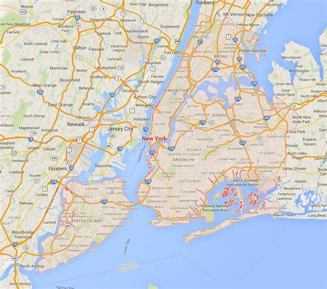 New York City New York Map