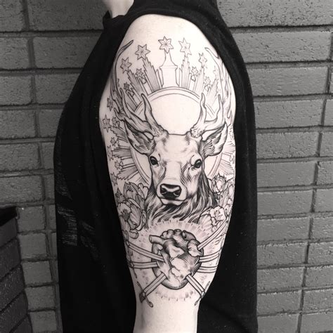 By Tanya Wischerath Stag Tattoo Skull Tattoos Deer Tattoo Tatuajes