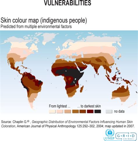 Mapa Con Los Colores De La Piel Del Mundo