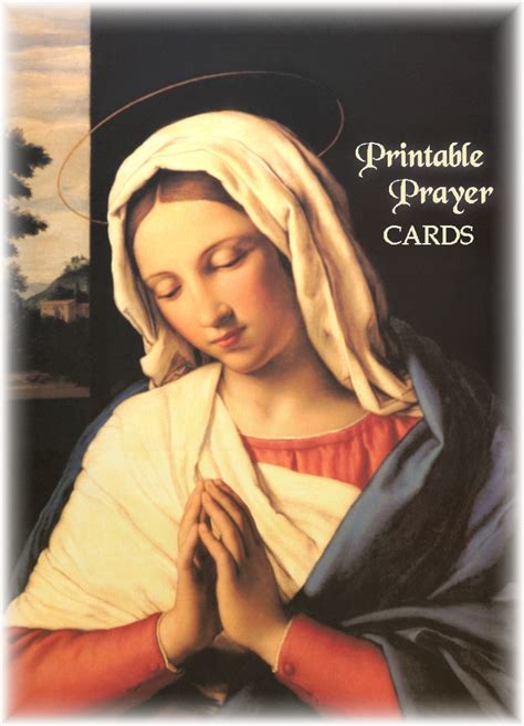 Printable Catholic Prayer Cards Printable Card Free