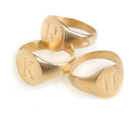 Personalized Gold Ring Gold Signet Ring 14k Gold Signet Ring Etsy