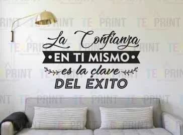 Vinil Decorativo Frase Motivacional La Confianza Sticker MercadoLibre