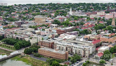 Downtown Charleston South Carolina Aerial View Photograph By David