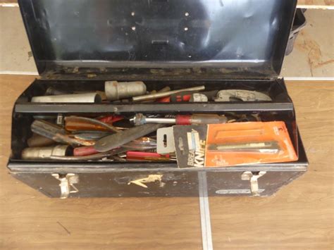 Lot 212 Kobalt Metal Tool Box With Misc Tools Hidden Treasure