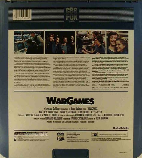 Wargames Cbs 24543471493 R Side 2 Ced Title Blu Ray Dvd