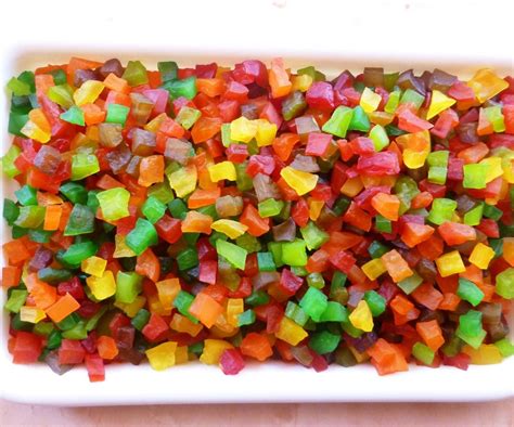 tutti frutti colorful candied fruit cubes from raw papaya 10 steps with pictures