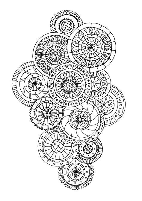 Zen Antistress Abstract Pattern Inspired Anti Stress Adult Coloring