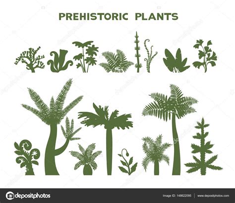 Set Of Prehistoric Plants Stock Vector Image By ©natuska 148622095