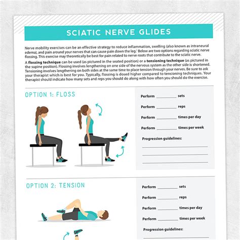 Sciatic Nerve Glides Adult And Pediatric Printable Resources For