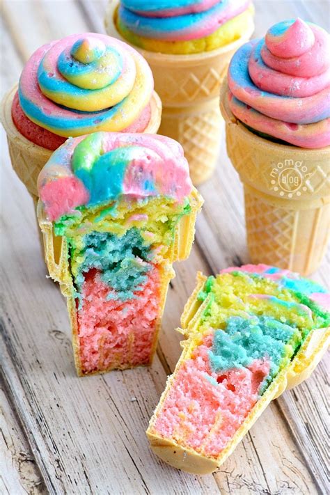 Unicorn Poop Cupcake Cones Perfect Rainbow Icing Momdot