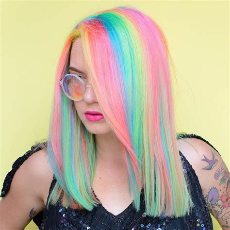 Neon Rainbow Hair Is Lighting Up Instagram Allure