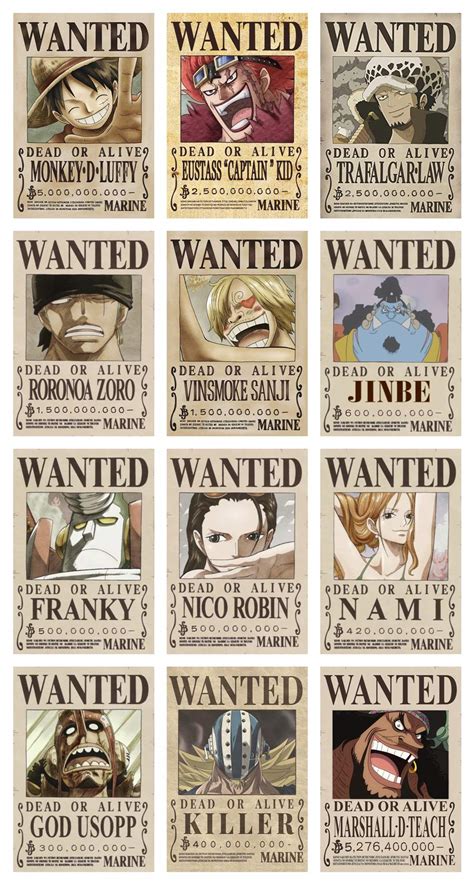 One Piece Wanted Poster Printable Pdf Imagesee