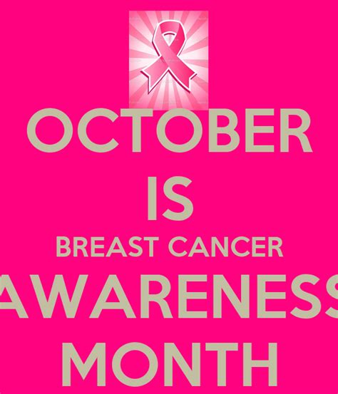 October Is Breast Cancer Awareness Month Poster Ccd Keep Calm O Matic