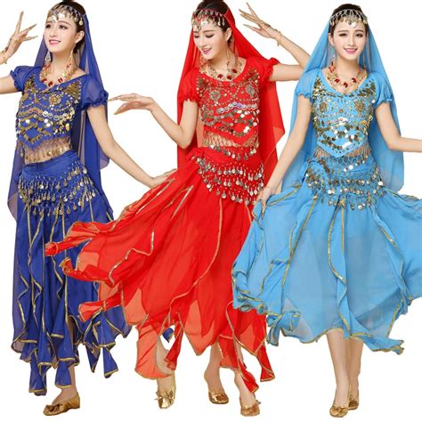 5pcs Belly Dance Costume Bellydance Triba Gypsy Indian Dress Belly Dancing Clothes Belly Dancing