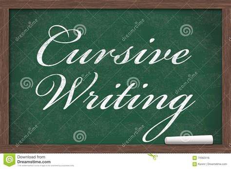 Learning Cursive Writing Stock Photo Image Of Message 74562416